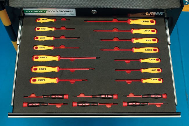 Laser Tools 8486 Insulated Screwdrivers in Foam Inlay Laser Tools