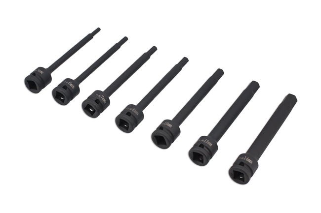 Laser Tools 8580 Extra Long Impact Hex Bit Set 1/2"D 7pc Laser Tools