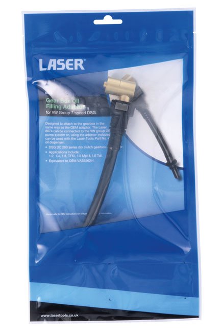 Laser Tools 8674 Gear Box Oil Filling Adaptor - for VW Group 7 speed DSG Laser Tools