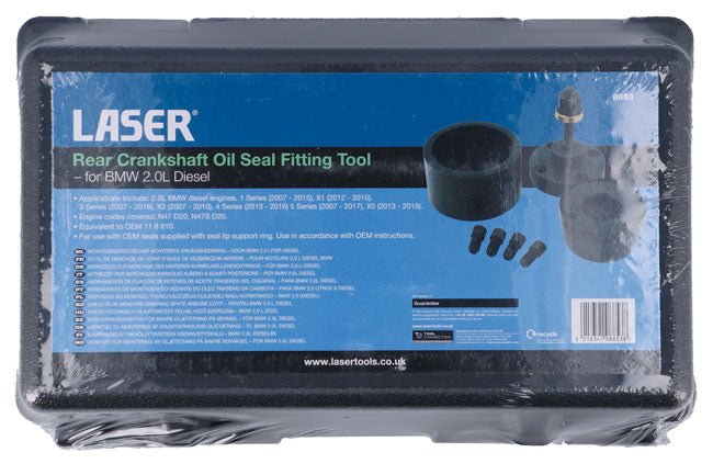 Laser Tools 8853 Rear Crankshaft Oil Seal Fitting Tool - for BMW 2.0L Diesel Laser Tools