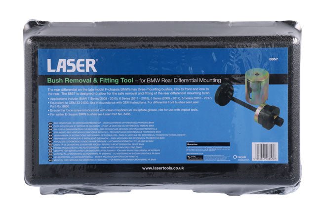 Laser Tools 8857 Bush Removal & Fitting Tool - for BMW Rear Differential Mounting (rear bush) Laser Tools