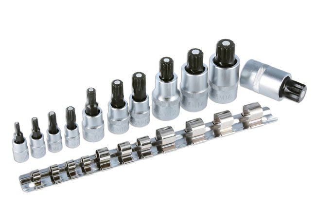 Laser Tools 8923 Magnetic Spline Bit Set 11pc Laser Tools
