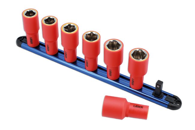 Laser Tools 8989 VDE Insulated Socket Set 16-22mm 3/8"D 7pc Laser Tools