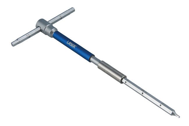 Laser Tools 9114 Interchangeable 3-Way T-Handle Spinner & Hex Bit Set - 6pc Laser Tools