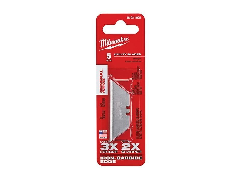 Milwaukee 48221905 General-Purpose Utility Blades Pack 5 Milwaukee