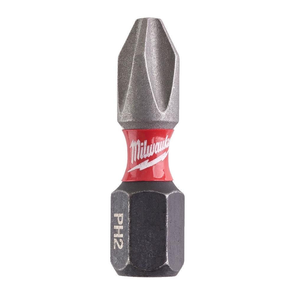 Milwaukee ShockWave Impact Duty PH2 x 25mm Screwdriving Bits x 2 Milwaukee
