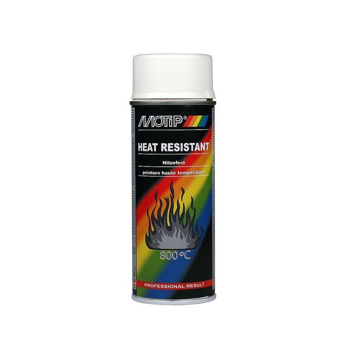 Motip White High Temperature Spray Paint Up To 800 Degrees 400ml Motip