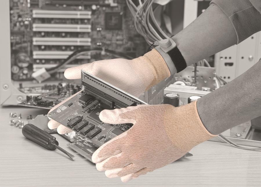 PH Polyco Pure Dex Anti Static PU Palm Coated Gloves Polyco Healthline