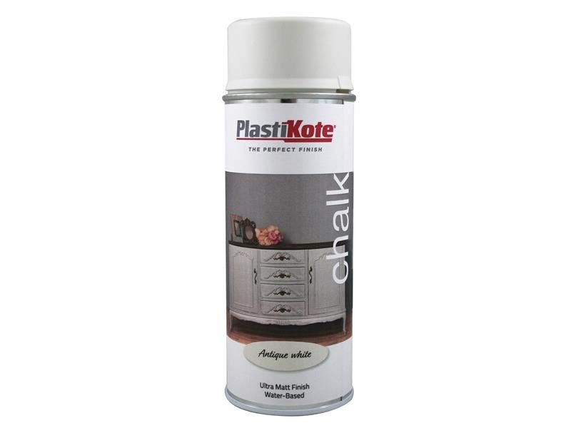 Plastikote Chalk Finish Spray Antique White 400ml Plastikote