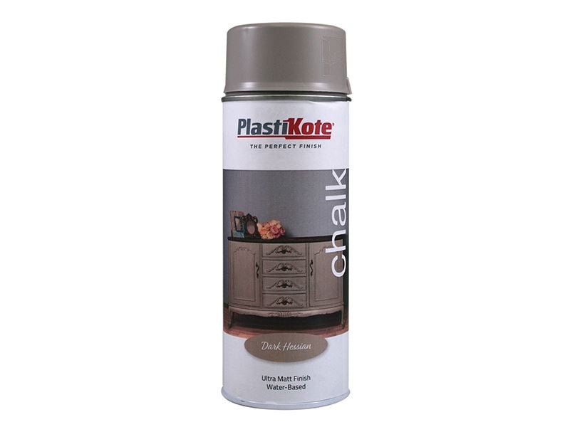 Plastikote Chalk Finish Spray Dark Hessian 400ml Plastikote