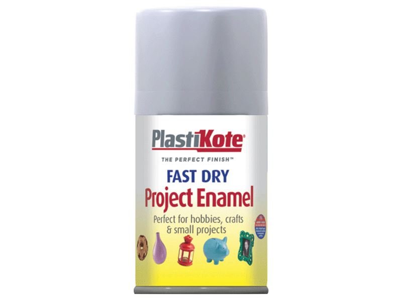 Plastikote Fast Dry Enamel Aerosol Aluminium 100ml Plastikote