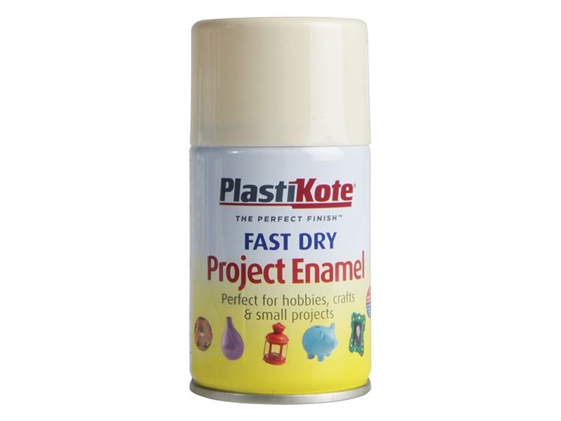 Plastikote Fast Dry Enamel Aerosol Crème De La Crème 100ml Plastikote