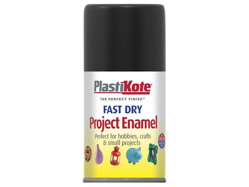 Plastikote Fast Dry Enamel Aerosol Gloss Black 100ml Plastikote