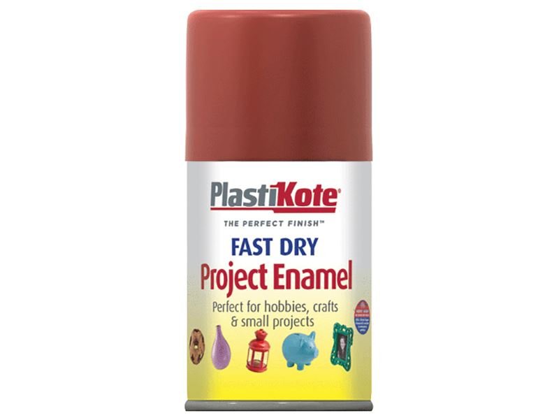 Plastikote Fast Dry Enamel Aerosol Nut Brown 100ml Plastikote