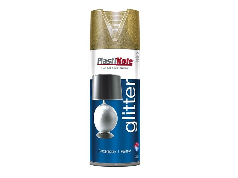 Plastikote Glitter Effect Spray Gold 400ml Plastikote