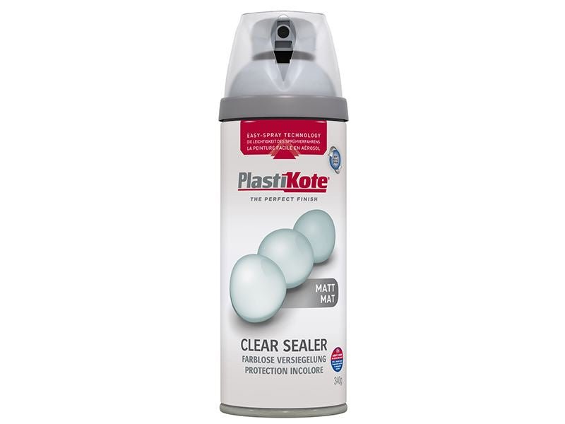 Plastikote Twist & Spray Matt Clear Sealer 400ml Plastikote