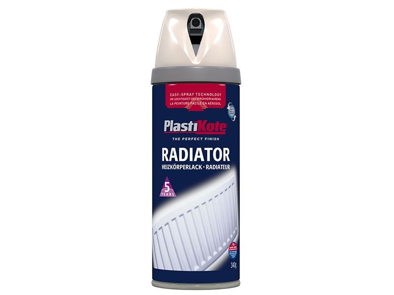 Plastikote Twist & Spray Radiator Magnolia 400ml Plastikote