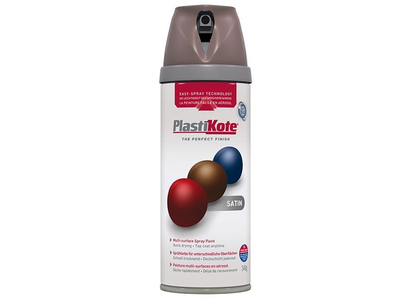 Plastikote Twist & Spray Satin Cappuccino 400ml Plastikote