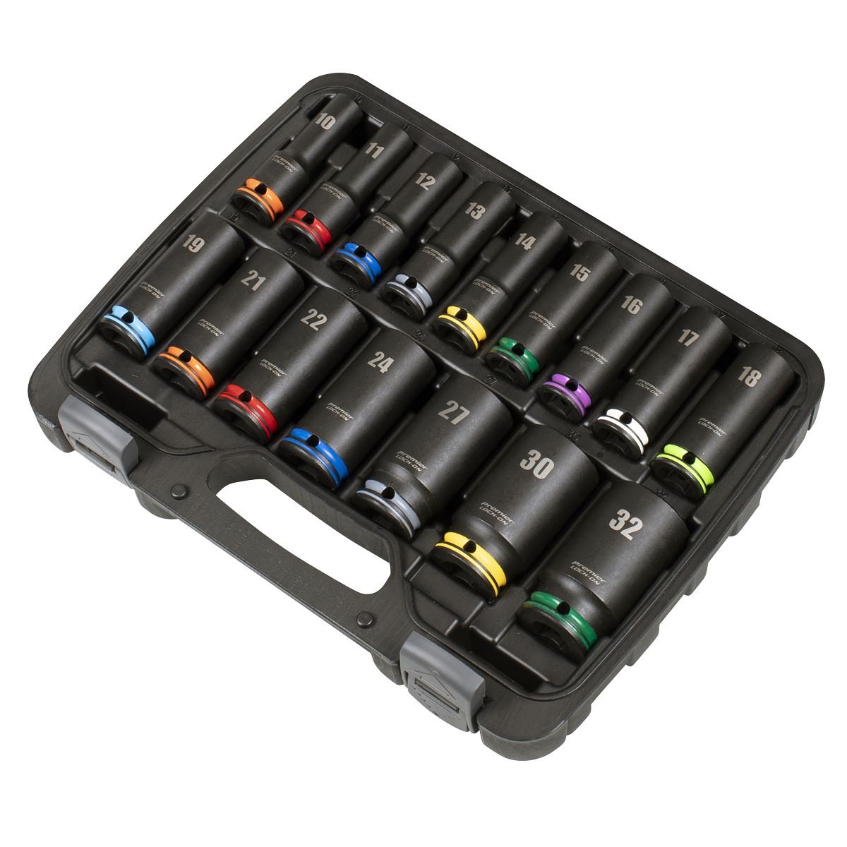 Sealey AK58170M Lock-On Deep Impact Socket Set 1/2"Sq Drive 16pc Sealey