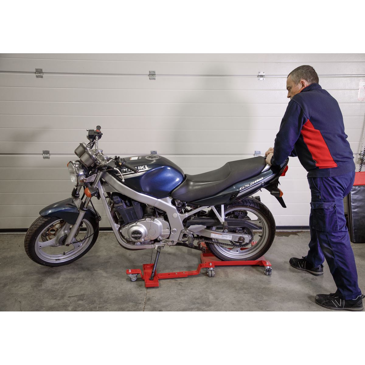 Sealey MS0630 Motorcycle Rear Wheel Side Stand Type Dolly Sealey