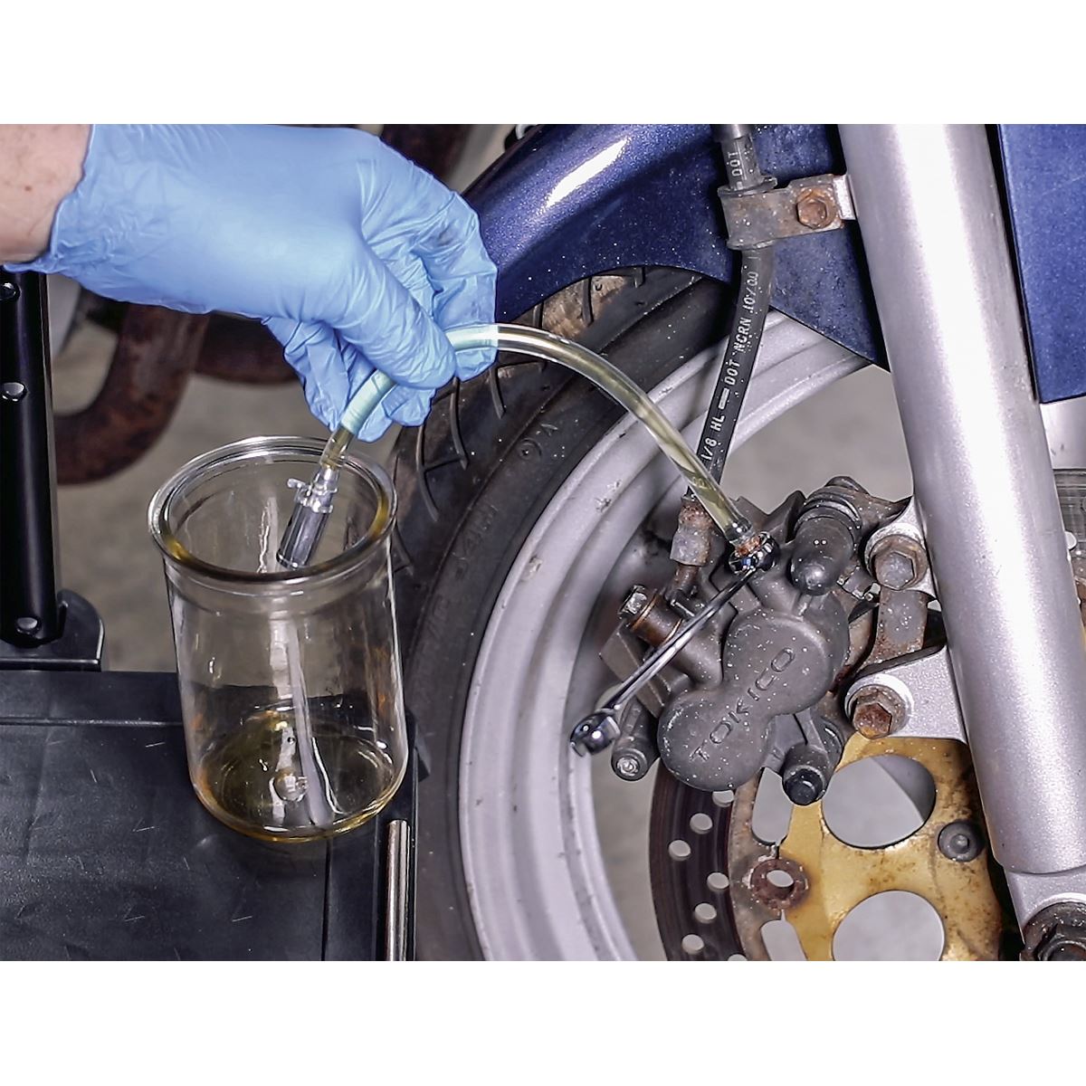 Sealey MS098 Motorcycle Brake Bleeder - Weighted Sealey