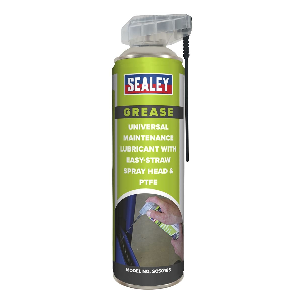 Sealey SCS018S Universal Maintenance Lubricant with Easy-Straw Spray Head & PTFE 500ml Sealey