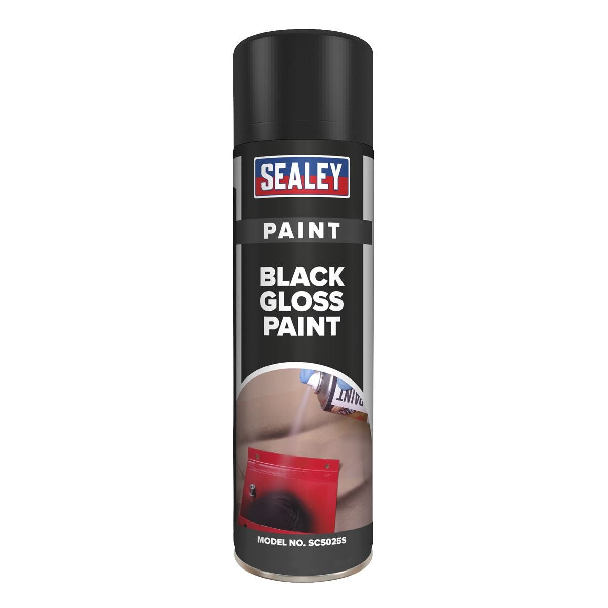 Sealey SCS025S Black Gloss Paint 500ml Sealey