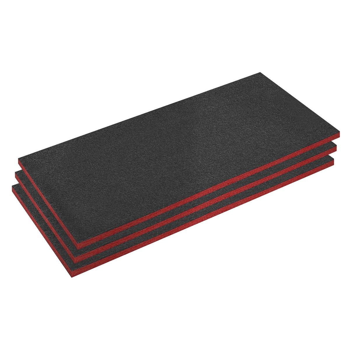 Sealey SFPK30R Easy Peel Shadow Foam® Red/Black 30mm - Pack of 3 Sealey