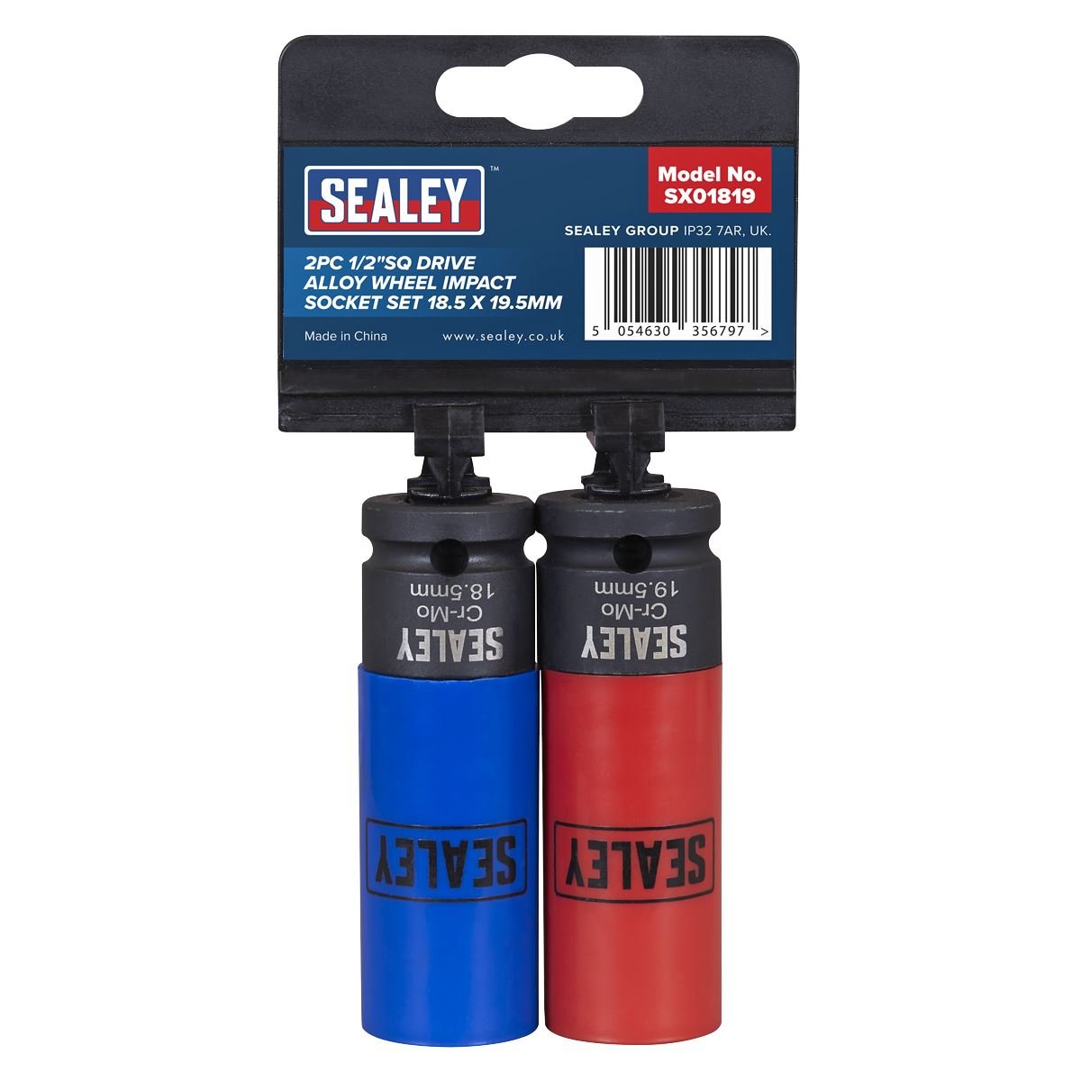 Sealey SX01819 Alloy Wheel Impact Socket Set 1/2"Sq Drive 2pc Sealey