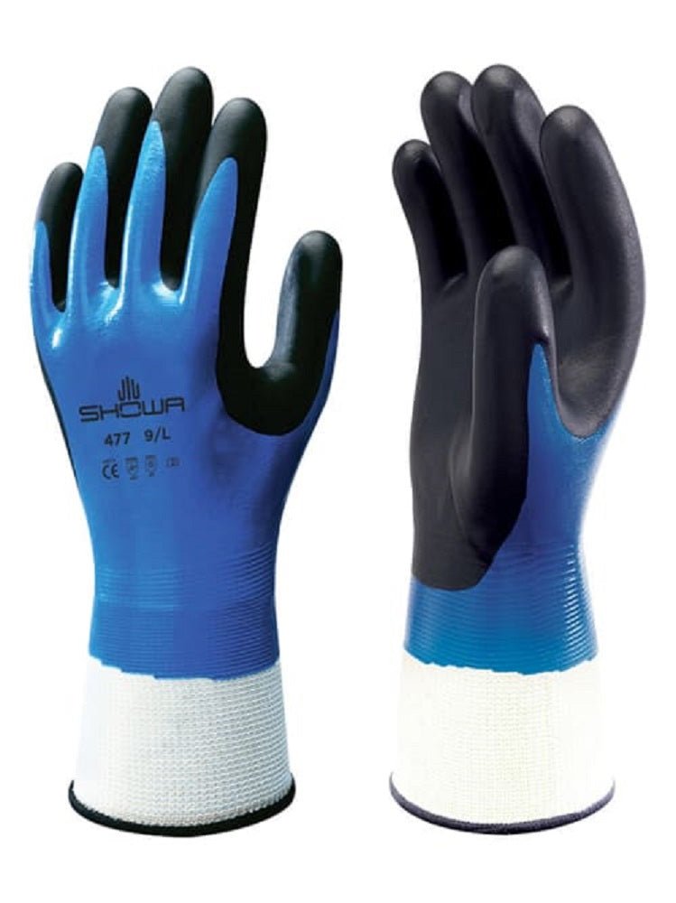Showa 477 Dual Nitrile Coated Waterproof Winter Work Gloves Showa