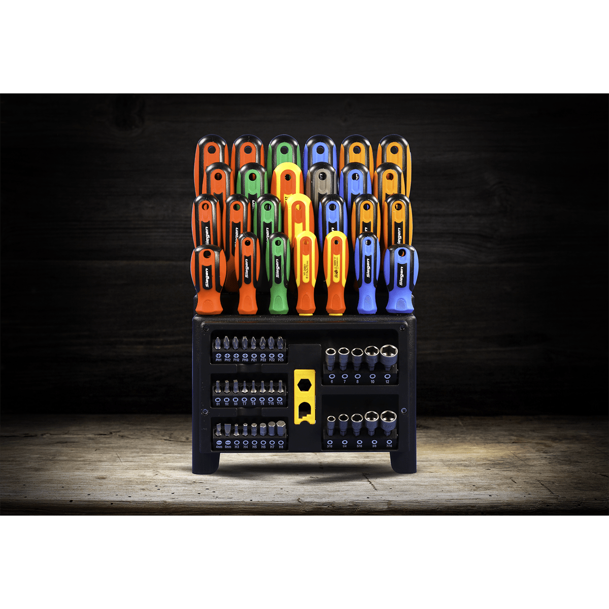 Siegen S01152 Screwdriver Bit & Nut Driver Set 61pc Siegen