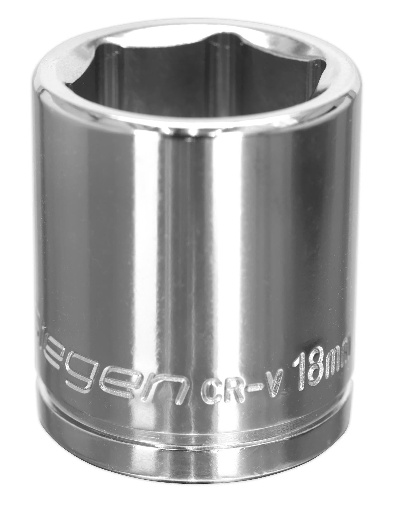 Siegen S0585 WallDrive® Socket 18mm 3/8"Sq Drive Siegen
