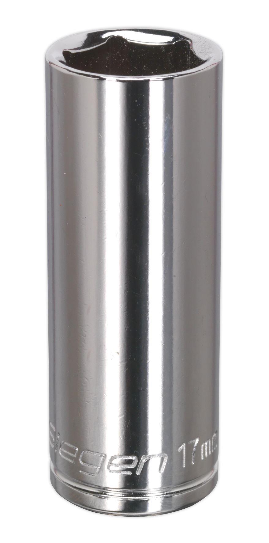 Siegen S0595 WallDrive® Socket 17mm Deep 3/8"Sq Drive Siegen
