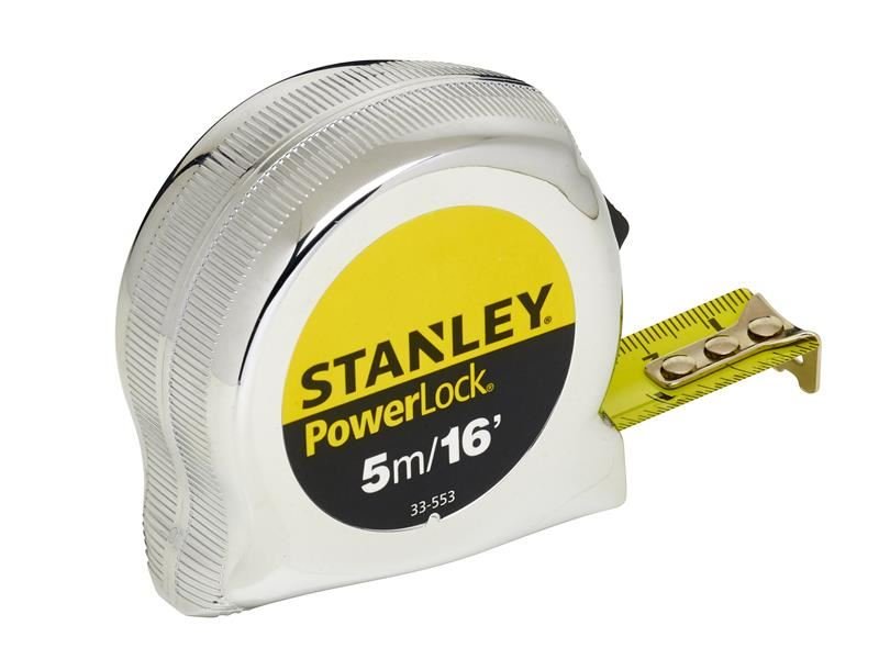 Stanley PowerLock Classic Pocket Tape 5m/16ft Width 19mm STA033553 Stanley