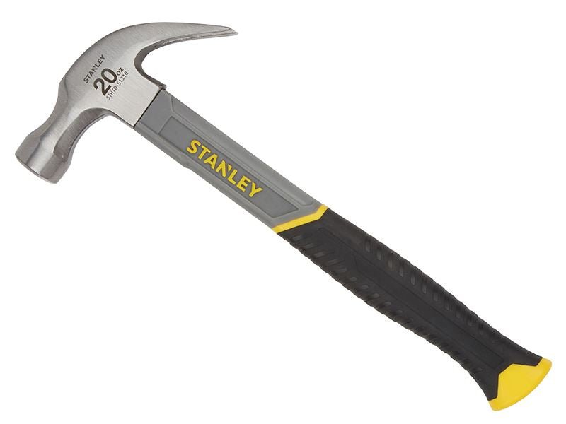 Stanley Curved Claw Hammer Fibreglass Shaft 570g 20oz STA051310 Stanley