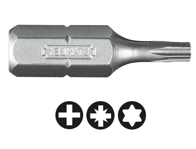 Stanley TORX Insert Bits TX20 x 25mm Pack 3 STA068842 Stanley