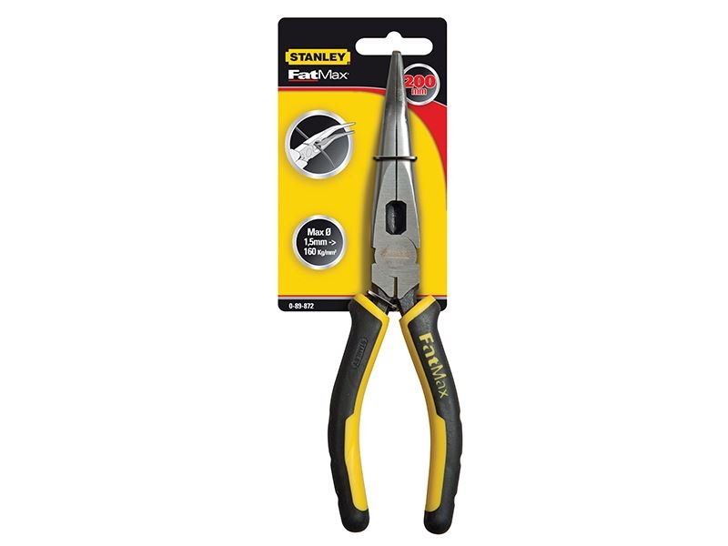 Stanley FatMax Bent Snipe Nose Pliers 200mm 8in STA089872 Stanley