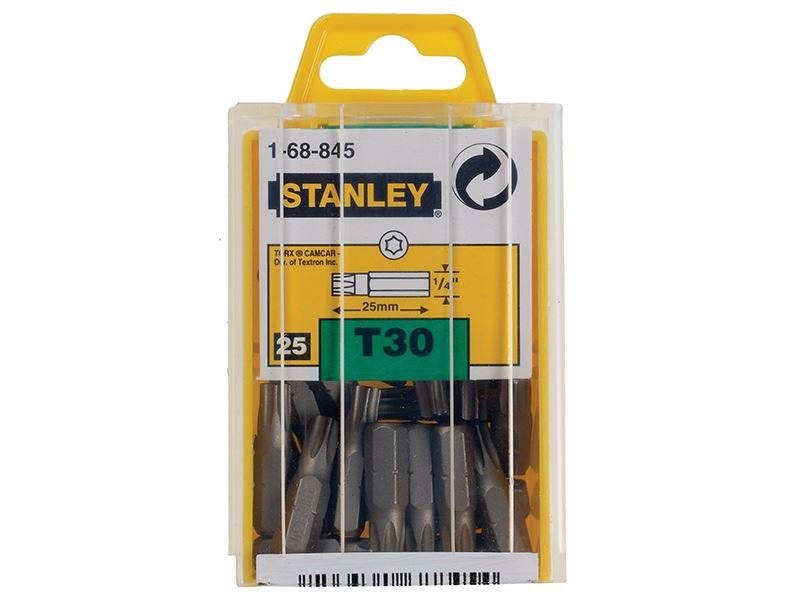 Stanley TORX Insert Bits TX30 x 25mm Box 25 STA168845B Stanley
