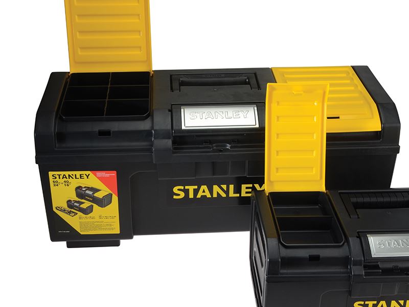 Stanley One Touch DIY Toolbox 2 Pack 1 x 41cm 16in & 1 x 60cm 24in STA171184 Stanley