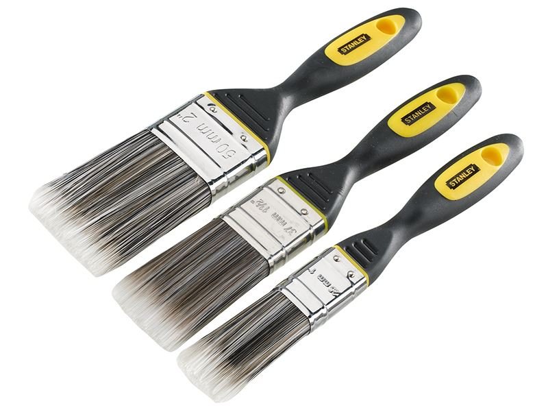 Stanley DYNAGRIP Synthetic Brush Pack Set of 3 25 38 & 50mm STASTPPDS3Z Stanley