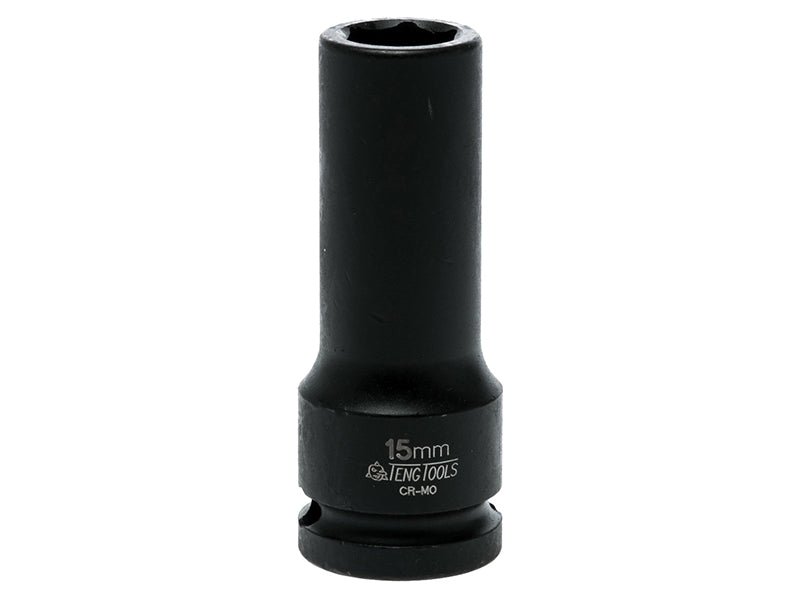Teng Deep Impact Socket Hexagon 6-Point 1/2in Drive 15mm Teng Tools