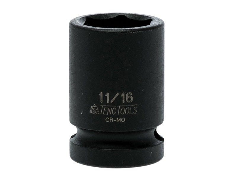 Teng Impact Socket Hexagon 6-Point 1/2in Drive 11/16in Teng Tools