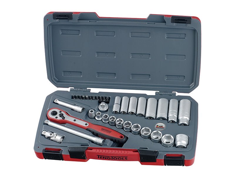 Teng T3835AF Socket Set of 35 A/F 3/8in Drive Teng Tools