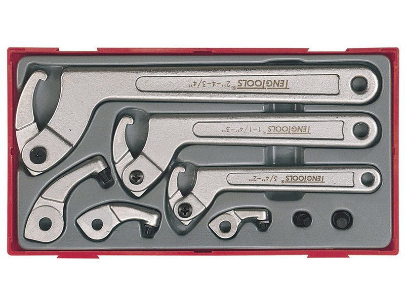 Teng TTHP08 Hook & Pin Wrench Set 8 Piece Teng Tools