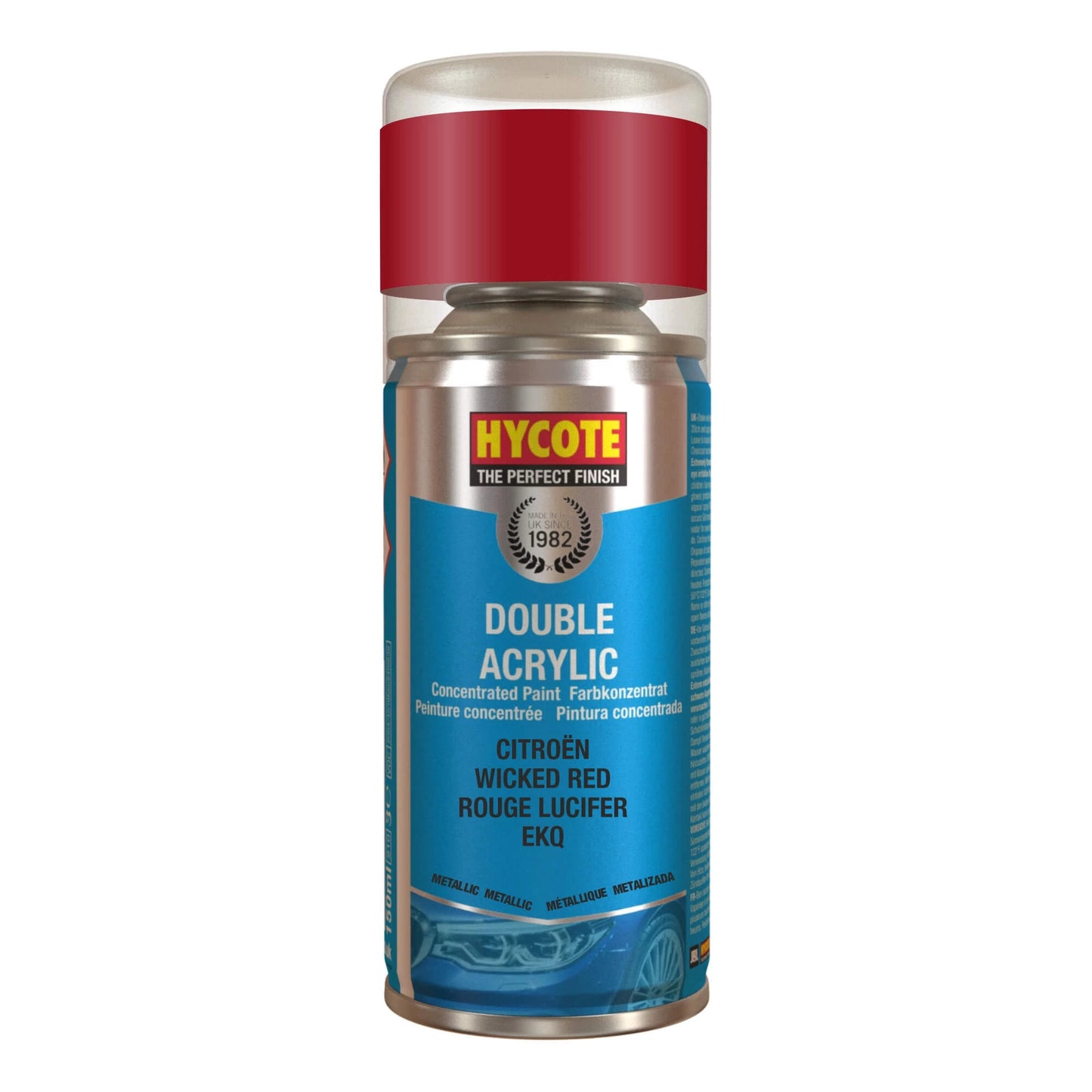 Hycote Citroen Wicked Red Met Double Acrylic Spray Paint 150Ml Xdct503 Hycote