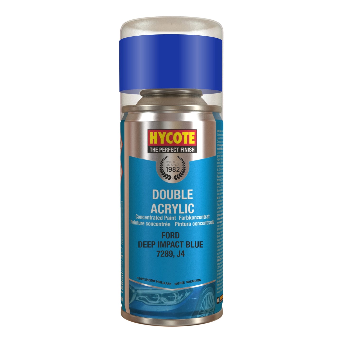 Hycote Ford Deep Impact Blue Spray Paint 150ml XDFD730 Hycote