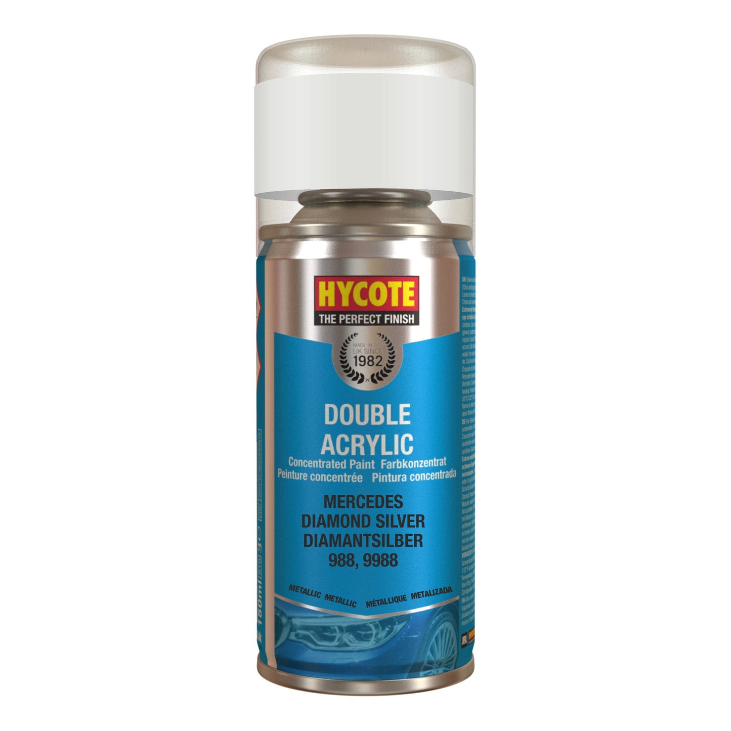 Hycote XDMC612 Mercedes Diamond Silver Metallic Spray Paint 150ml Hycote