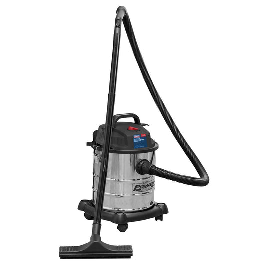 Sealey PC195SD Vacuum Cleaner Wet & Dry 20L 1200W/230V Stainless Drum Sealey