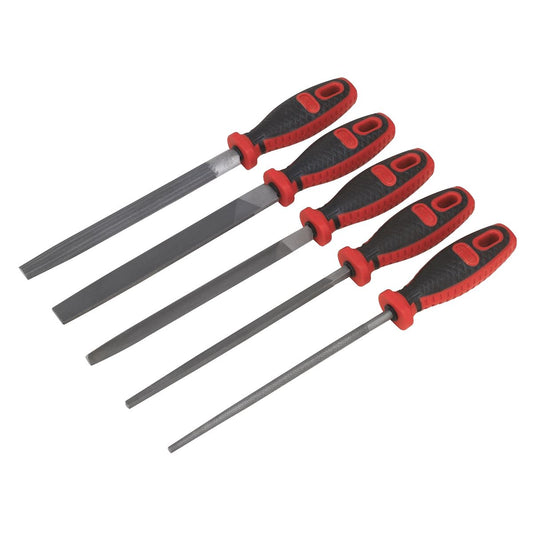 Sealey AK586 Smooth Cut Engineer’s File Set 5pc 200mm Sealey