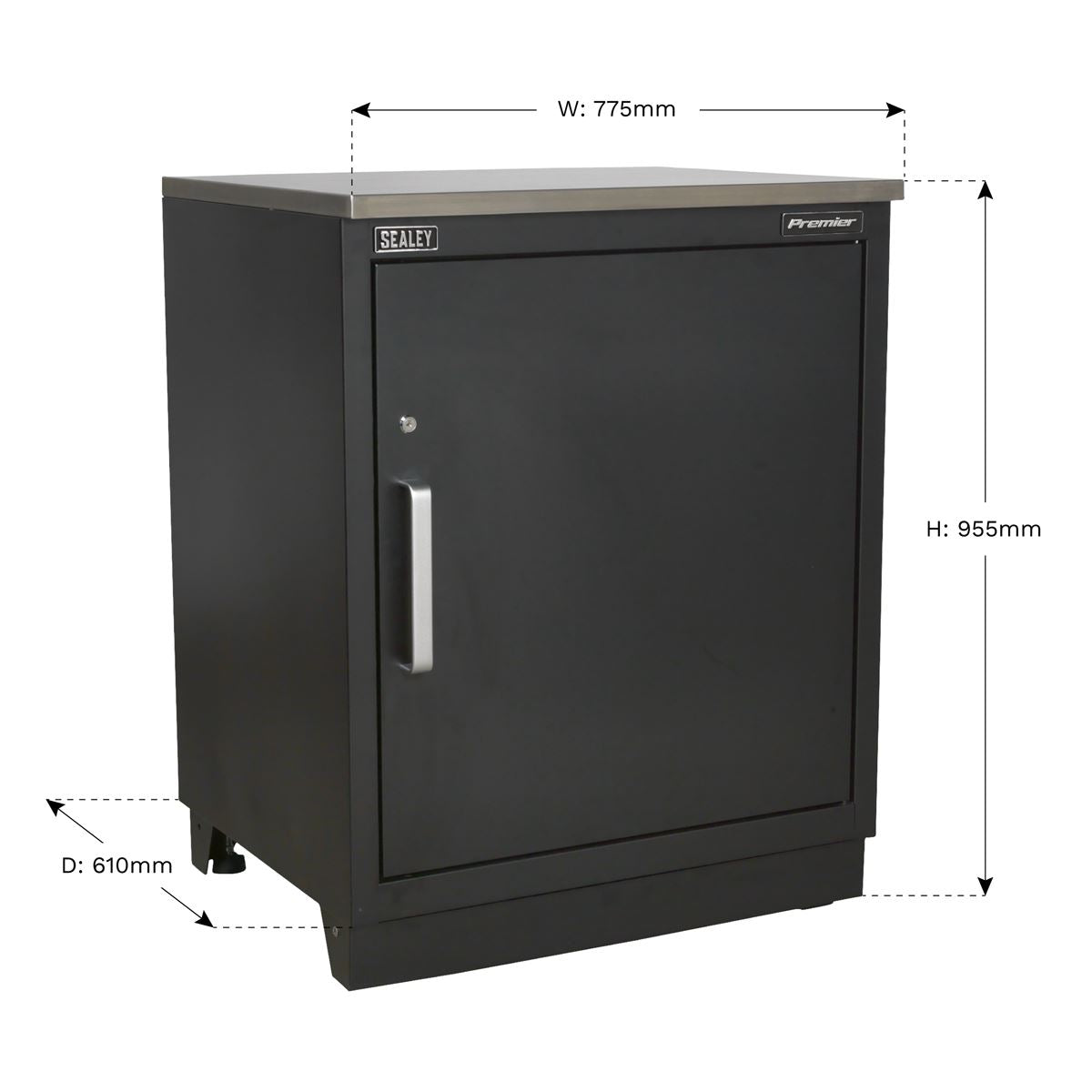 Sealey APMS01 Modular Floor Cabinet 1 Door 775mm Heavy-Duty Sealey